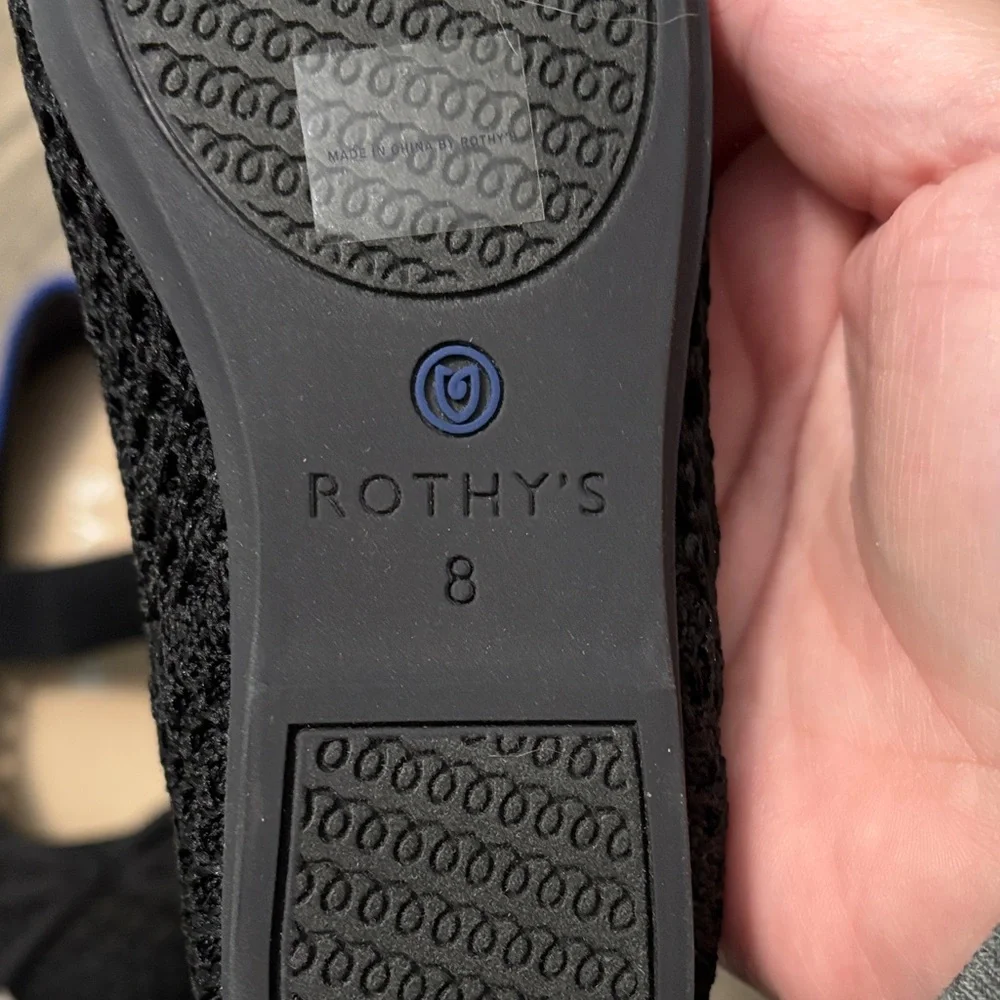Rothy's Black and Blue Kids Dress Shoes - Picture 4 of 5